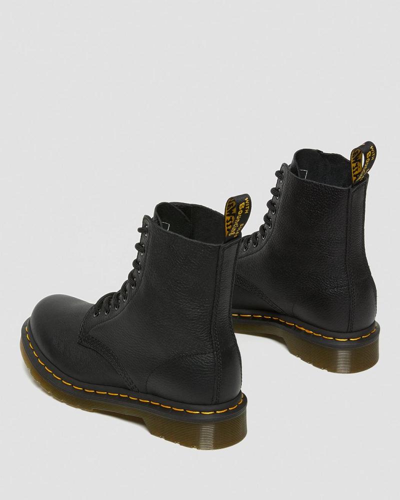 Dr Martens 1460 Pascal Virginia Læder Ankelstøvler Dame Sort | DK 18XYU